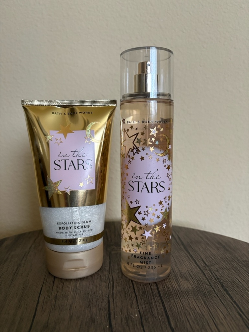Bath & Body Works In the Stars Body Scrub & Fragrance Mist - Gold, Pink